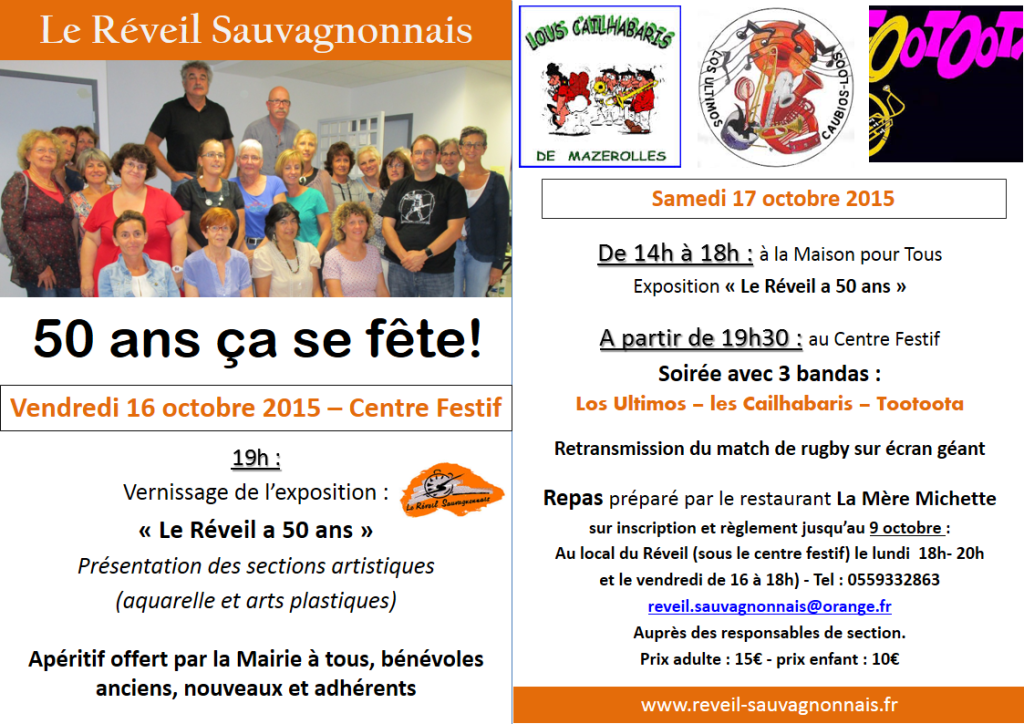 50 ans ça se fête! flyer